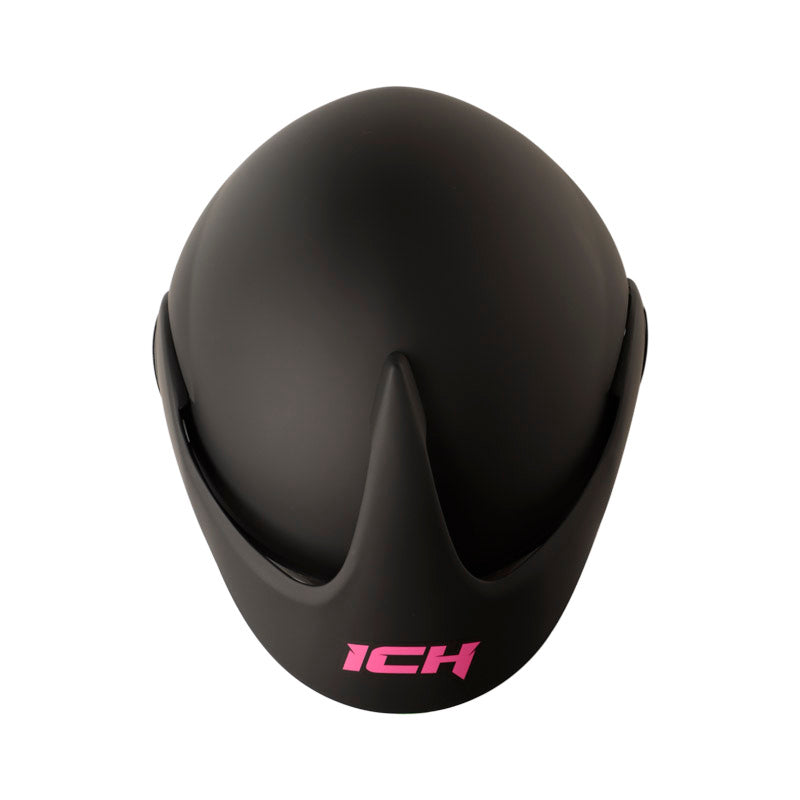 CASCO ICH ICH-205 SOLID MATE NEGRO FUCSIA VISOR IRIDIUM HUMO