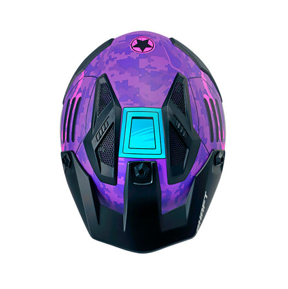 CASCO SHAFT SH-225 PILOT TOP MATE MORADO FUCSIA VISOR HUMO