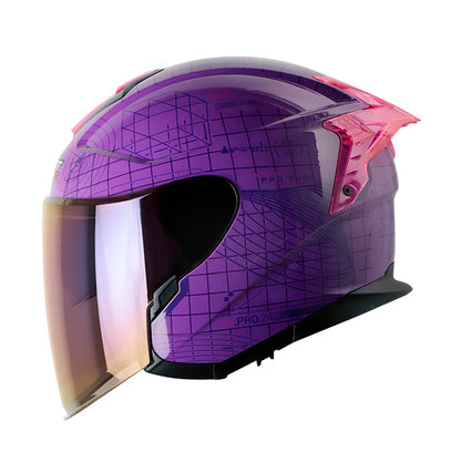 CASCO SHAFT SH-240DV PRO ARE WE ALONE MORADO FUCSIA HUMO