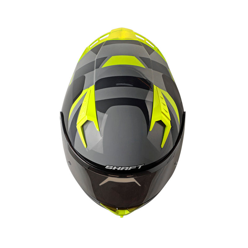 CASCO SHAFT SH-526SP LORE GRIS AMARILLO NEON VISOR HUMO