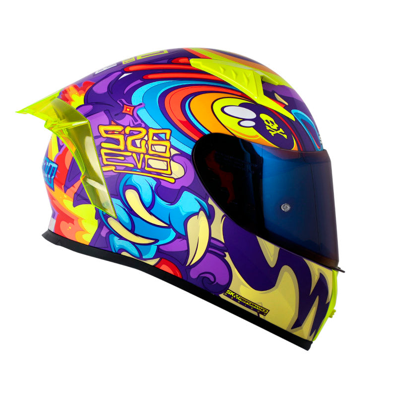 CASCO SHAFT SH-526SP EVO OJIBROU MATE MORADO AZUL IRIDIUM