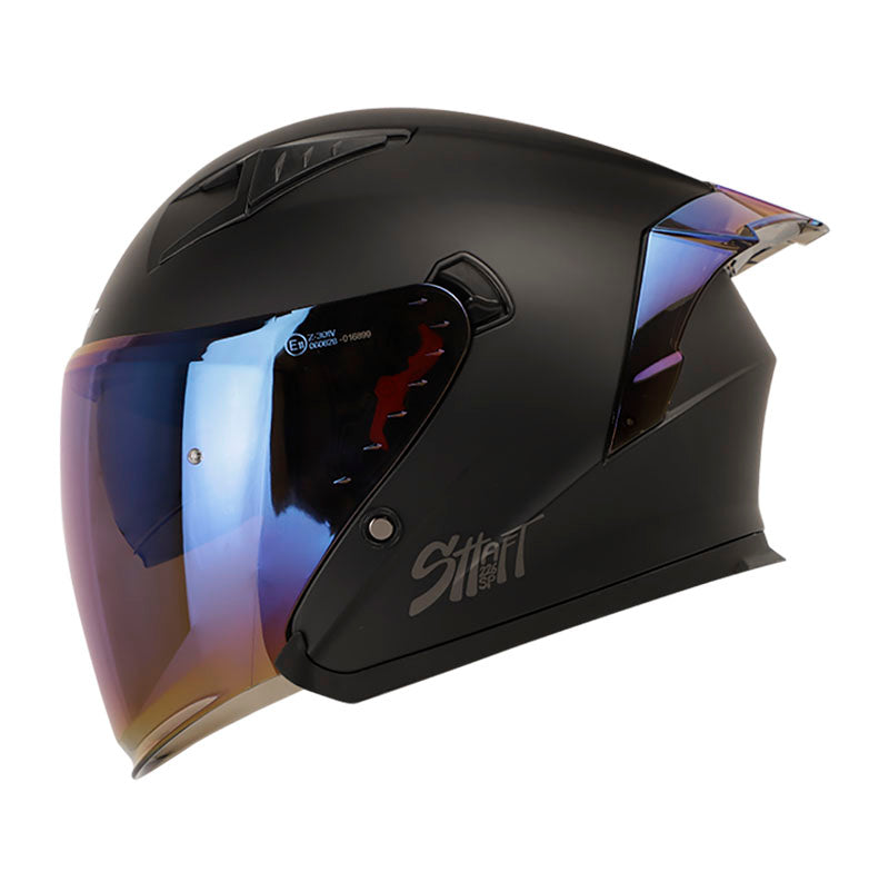 CASCO SHAFT SH-226SP SOLID MATE NEGRO NEGRO VISOR IRIDIUM