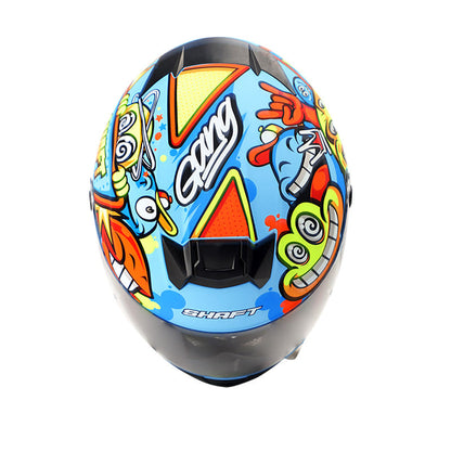 CASCO SHAFT SH-502 GANG MATE AZUL AMARILLO NEON