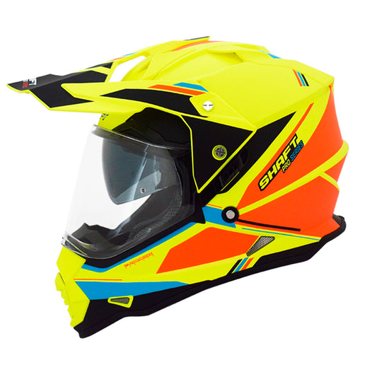 CASCO SHAFT SH-MX370DV PRO KRUSH MATE AMARILLO NEON NARANJA