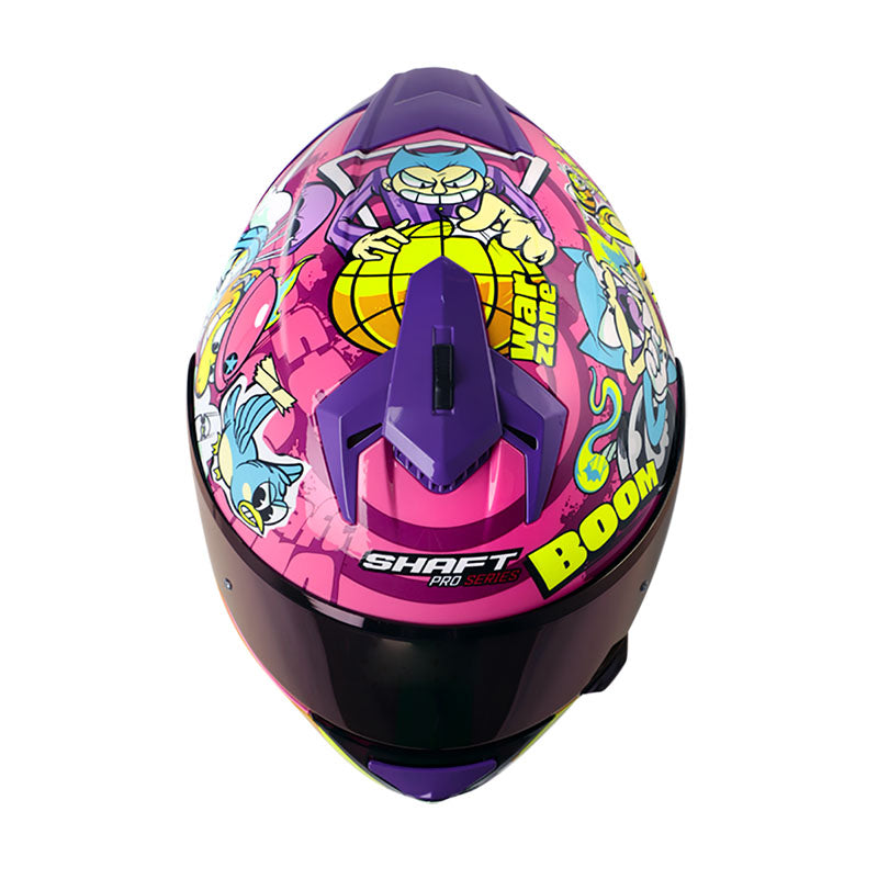CASCO SHAFT SH-610DV PRO WARZ ONE FUCSIA AZUL VISOR IRIDIUM