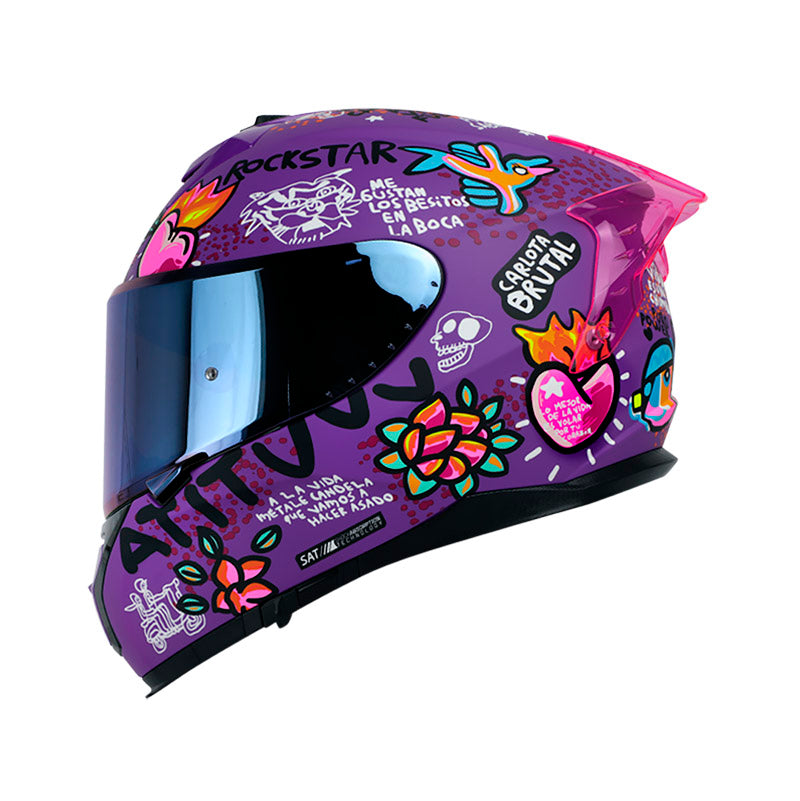 CASCO SHAFT SH-610DV PRO CANDELA MORADO VISOR IRIDIUM