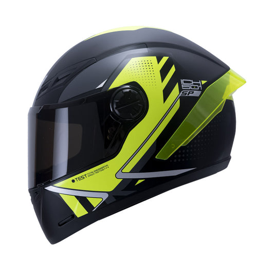 CASCO ICH ICH-501SP MOACA MATE NEGRO AMARILLO VISOR HUMO