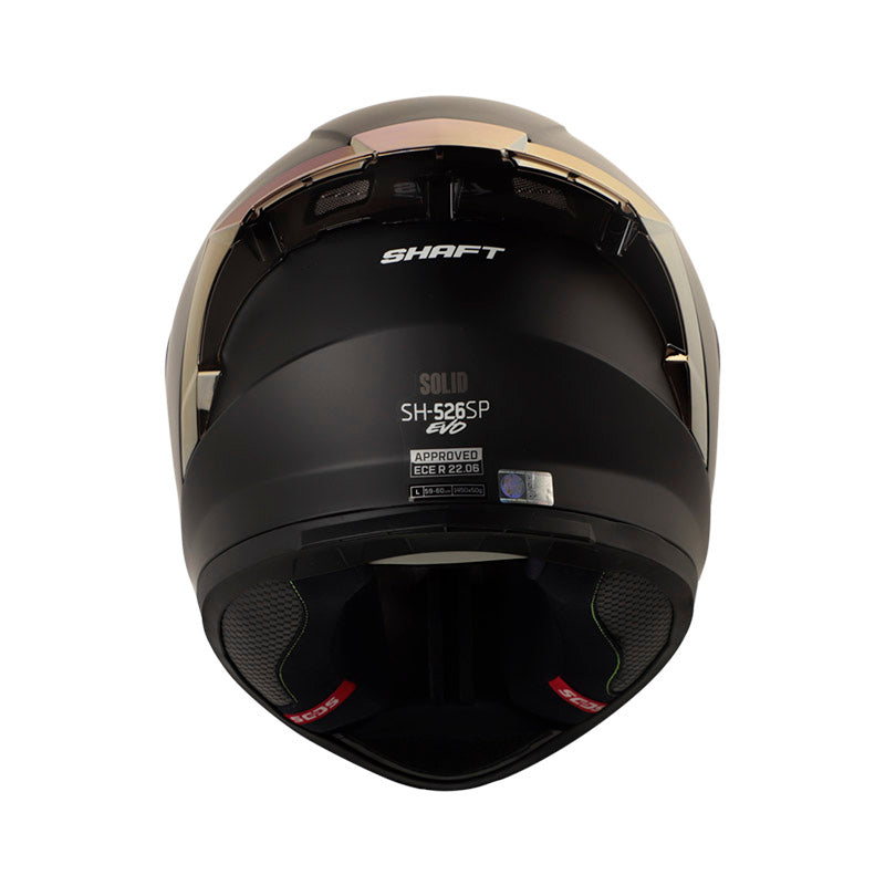 CASCO SHAFT SH-526SP EVO SOLID MATE NEGRO ROJO IRIDIUM