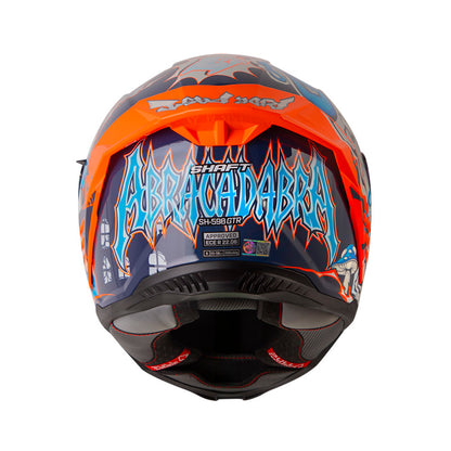 CASCO SHAFT SH-598GTR ABRACADABRA GRIS OSCURO NARANJA NEON