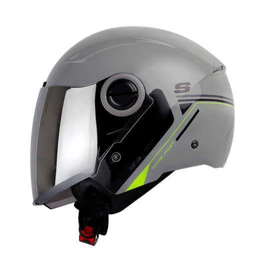 CASCO SHAFT SH-212 PURE GRIS AMARILLO NEON VISOR HUMO