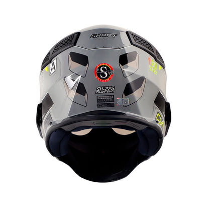 CASCO SHAFT SH-225 PILOT SATURN V GRIS AMARILLO NEON PLATA
