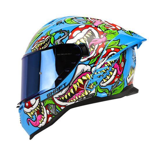 CASCO SHAFT SH-598GTR KILLER CREED II AZUL ROJO IRIDIUM