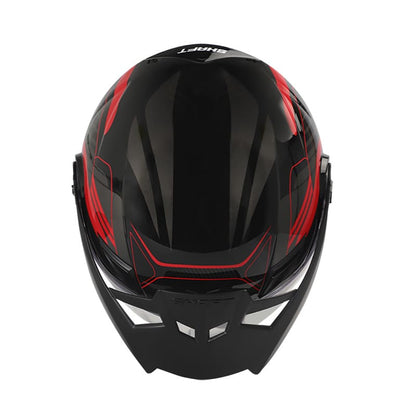 CASCO SHAFT SH-211 STRAY NEGRO ROJO