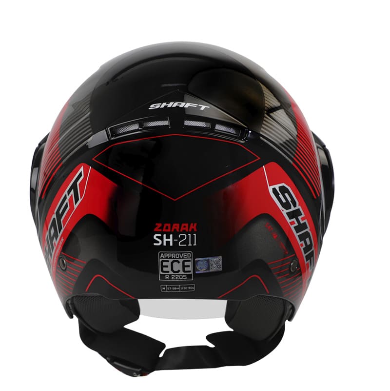 CASCO SHAFT SH-211 ZORAK NEGRO ROJO