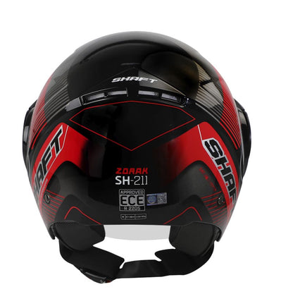 CASCO SHAFT SH-211 ZORAK NEGRO ROJO