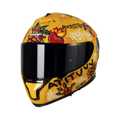 CASCO SHAFT SH-610DV PRO CANDELA AMARILLO NARANJA VISOR HUMO