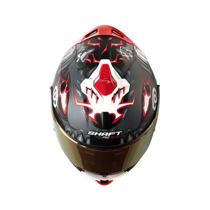 CASCO SHAFT SH-611RS PRO DRAKON MATE GRIS OSCURO BLANCO