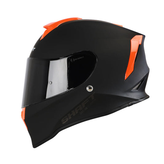 CASCO SHAFT SH-551 SOLID FLOW MATE NEGRO NARANJA VISOR HUMO