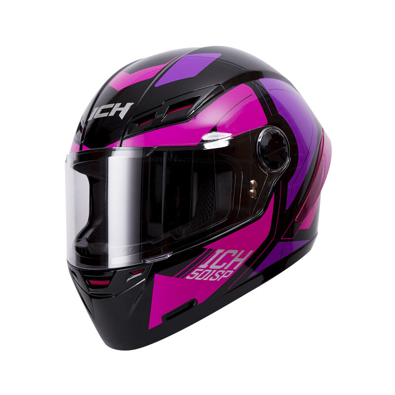 CASCO ICH-501SP CLASSY.K BRILLANTE NEGRO FUCSIA