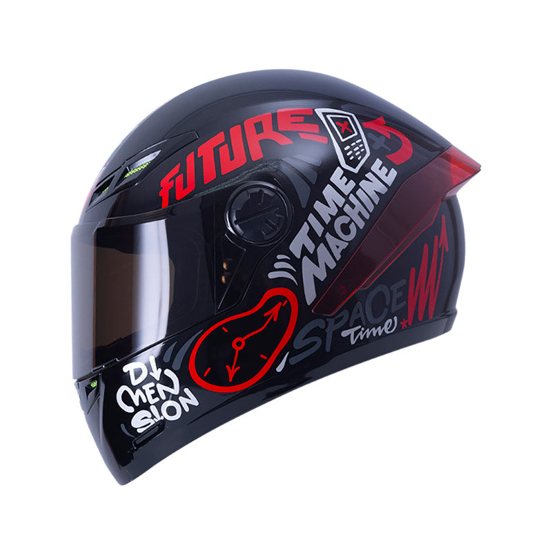 CASCO ICH ICH-501SP TIME TRAVEL NEGRO ROJO VISOR HUMO
