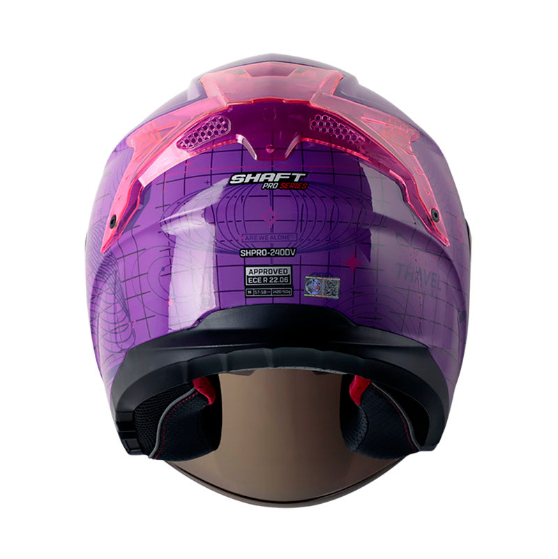CASCO SHAFT SH-240DV PRO ARE WE ALONE MORADO FUCSIA HUMO