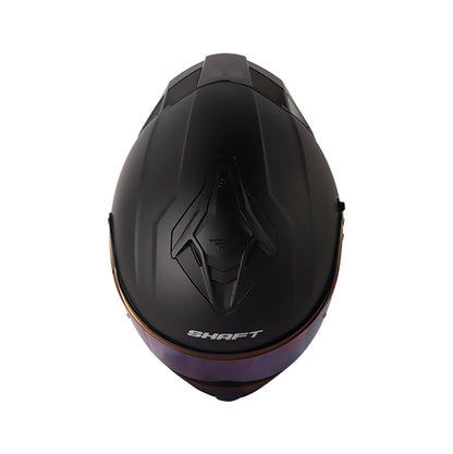 CASCO SHAFT SH-598GTR SOLID MATE NEGRO GRIS VISOR IR.AZUL