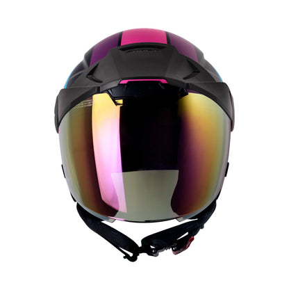 CASCO SHAFT SH-212 SPEC MATE NEGRO FUCSIA VISOR IRIDIUM