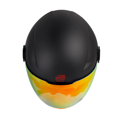 CASCO SHAFT SH-212 PURE NEGRO ROJO VISOR HUMO