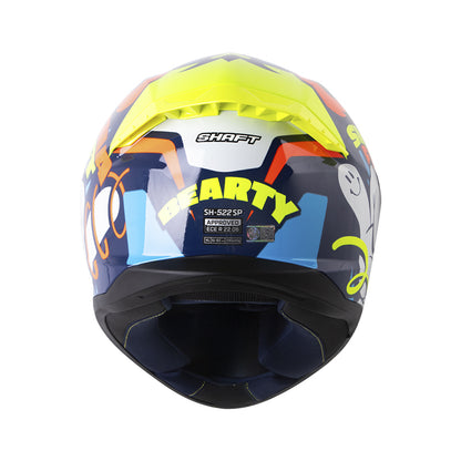 CASCO SHAFT SH-522SP BEARTY AZUL OSCURO NARANJA NEON IRIDIUM