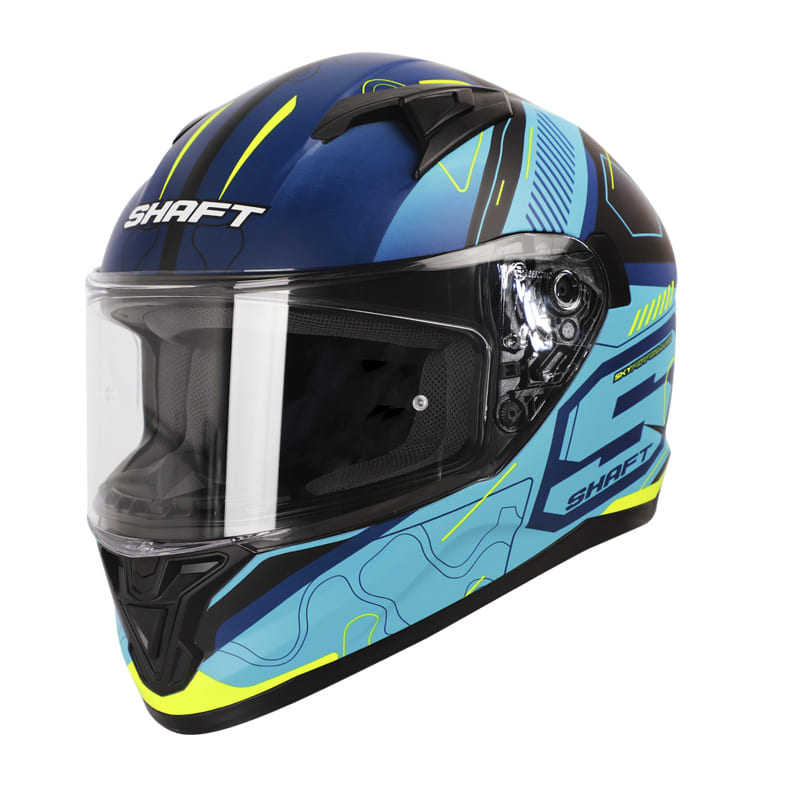 CASCO SHAFT SH-522 HOPPER MATE NEGRO AZUL – American Motos Colombia