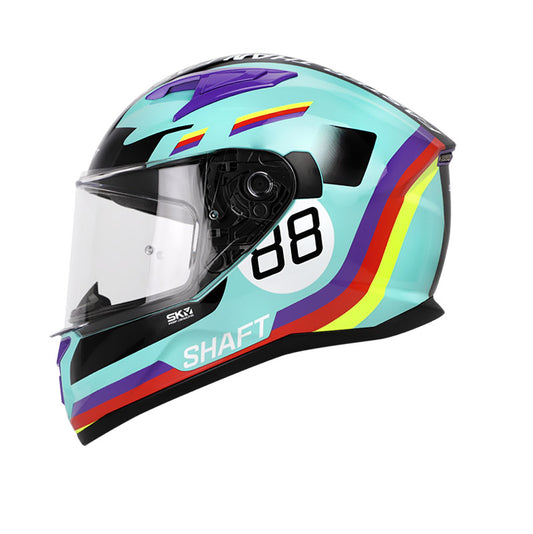CASCO SHAFT SH-522 KMUZ TURQUESA MORADO