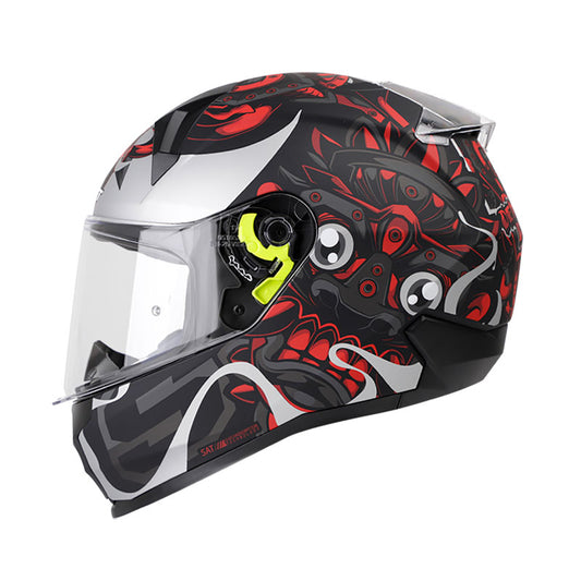 CASCO SHAFT SH-560 DEMONIAK FEST MATE NEGRO ROJO