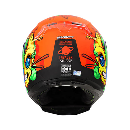 CASCO SHAFT SH-562 INVADER MATE NARANJA NEON AMARILLO NEON
