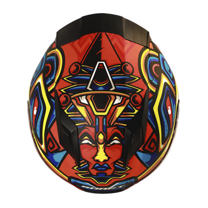 CASCO SHAFT SH-571 CHAKAL MATE NARANJA NEON AZUL
