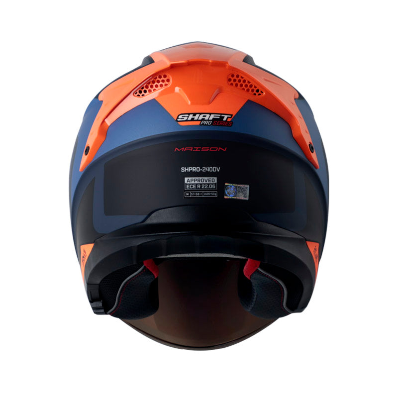 CASCO SHAFT SH-240DV PRO MAISON MATE AZUL OSCURO NARANJA