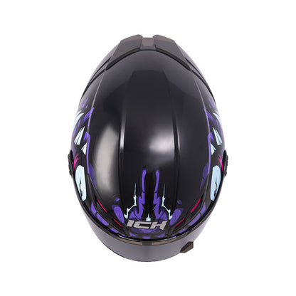 CASCO ICH-501SP DEMENTOR NEGRO MORADO VISOR HUMO