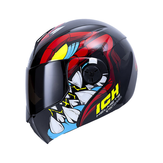 CASCO ICH ICH-3110DV NIDHOG NEGRO ROJO VISOR RAMDON