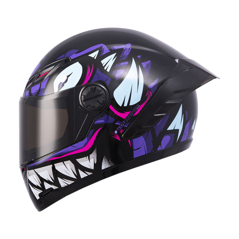 CASCO ICH-501SP DEMENTOR NEGRO MORADO VISOR HUMO