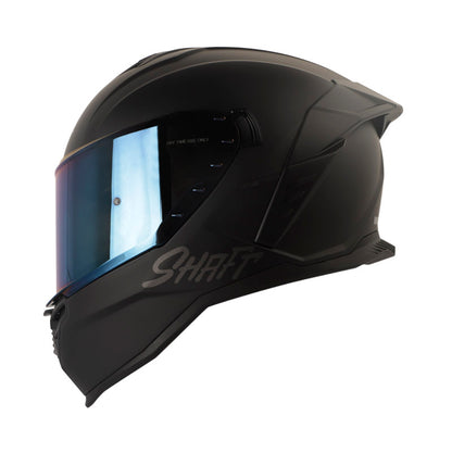 CASCO SHAFT SH-598GTR SOLID MATE NEGRO GRIS VISOR IR.AZUL