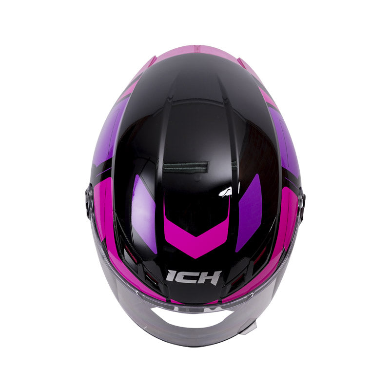 CASCO ICH-501SP CLASSY.K BRILLANTE NEGRO FUCSIA