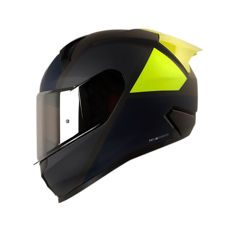 CASCO SHAFT SH-560 EVO BLOCK MATE GRIS OSCURO AMARILLO NEON
