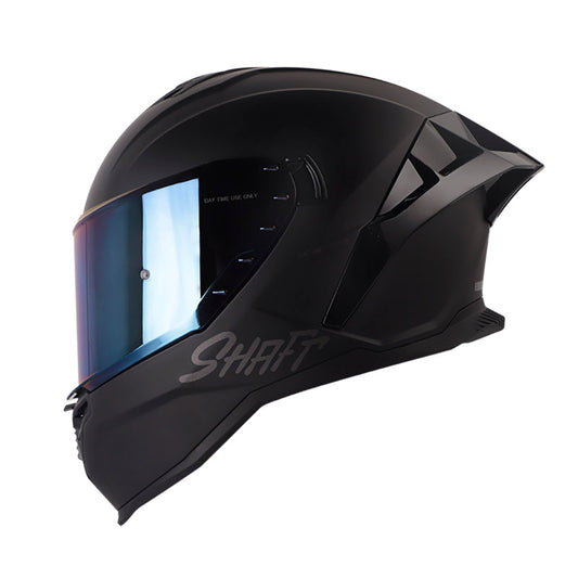 CASCO SHAFT SH-598GTR SOLID MATE NEGRO PLATA VISOR IRIDIUM