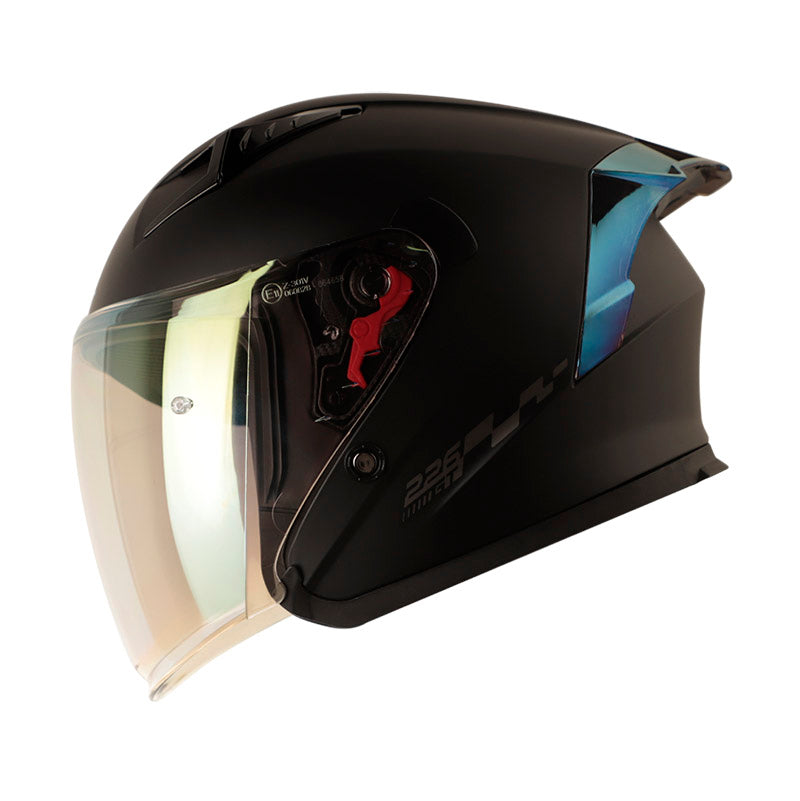 CASCO SHAFT SH-226GT SOLID MATE NEGRO NEGRO7 VISOR IRIDIUM