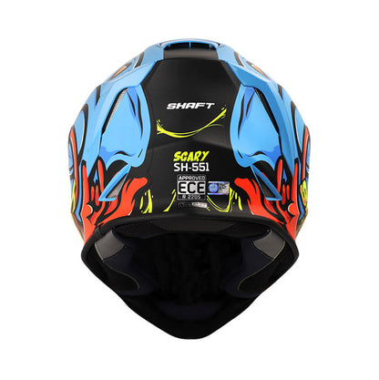 CASCO SHAFT SH-551 SGARY MATE NARANJA NEON AZUL