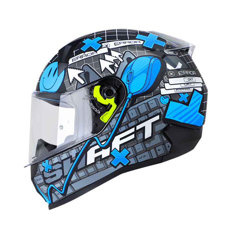 CASCO SHAFT SH-560 CLICK MATE NEGRO AZUL