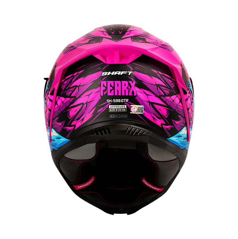 CASCO SHAFT SH-598GTR FEARX FUCSIA VISOR IRIDIUM