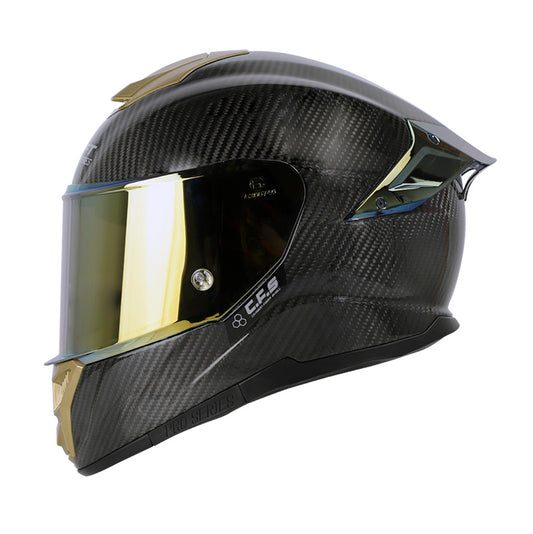 CASCO SHAFT SH-620C EVO SOLID 3K CARBON VISOR IRIDIUM DORADO