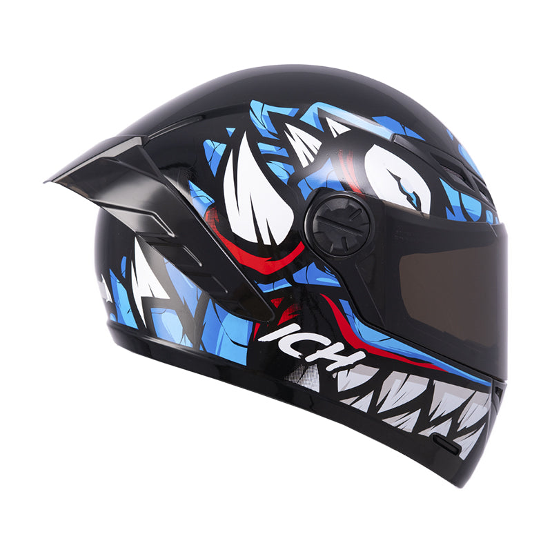 CASCO ICH-501SP DEMENTOR NEGRO AZUL VISOR HUMO