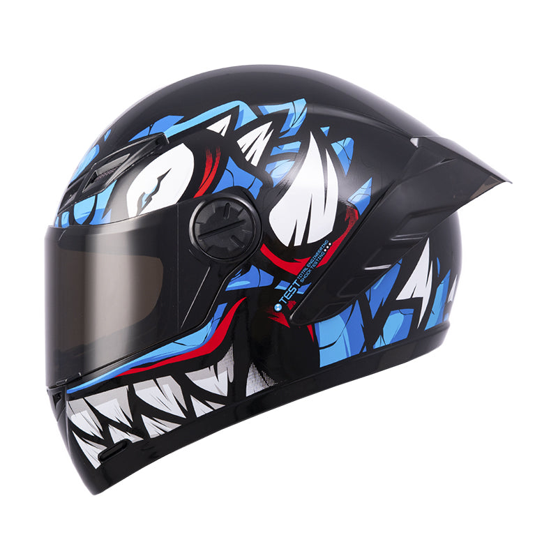 CASCO ICH-501SP DEMENTOR NEGRO AZUL VISOR HUMO