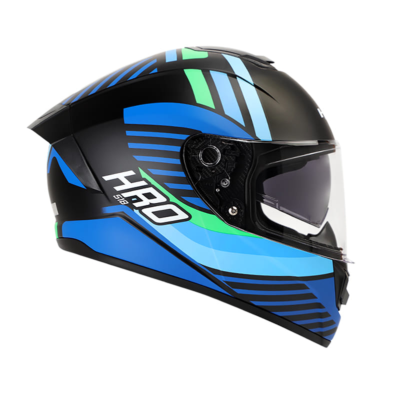 CASCO HRO HRO518DV PHASE MATE NEGRO AZUL American Motos S.A.S